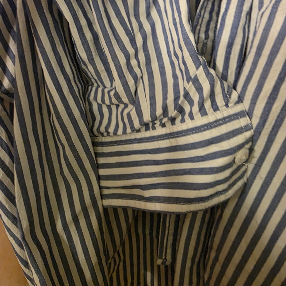 Madewell Blue and White Striped Button-Down Shirt - Picture 3 of 10
